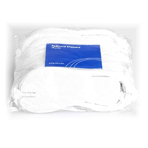 Disposable Pedicure Slippers - Foam - White